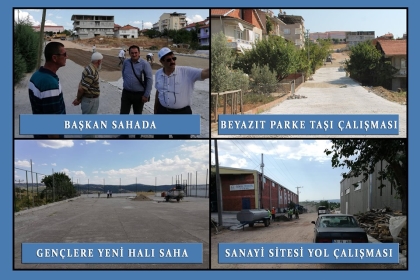 DEMİRCİ'DE 4 BÖLGEDE HİZMETLER DEVAM EDİYOR