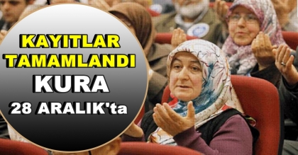 KAYITLAR TAMAMLANDI, KURA 28 ARALIK'TA
