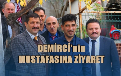 DEMİRCİ'NİN SEVİLEN SİMASINA KAYMAKAM VE BAŞKAN'DAN TAZİYE ZİYARETİ