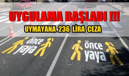 UYGULAMA BAŞLADI, DİKKAT PARA CEZASI VAR !!!