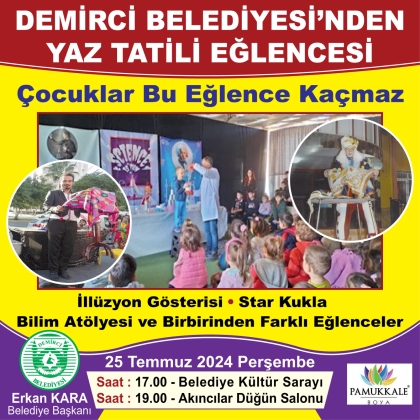 BAŞKANIMIZ ERKAN KARA'DAN ÇOCUKLARA YAZ TATİLİ EĞLENCESİ