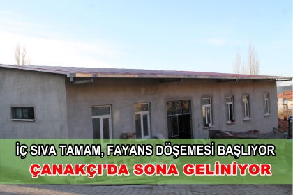 200 METREKARELİK ÇOK AMAÇLI SALON İNŞAATINDA SONA GELİNİYOR