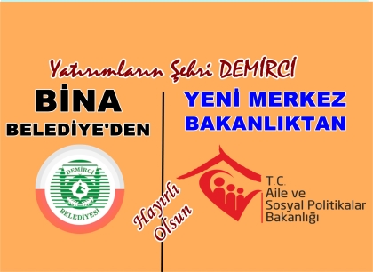 BİNA BELEDİYE’DEN, YENİ MERKEZ BAKANLIKTAN. HAYIRLI OLSUN !!!