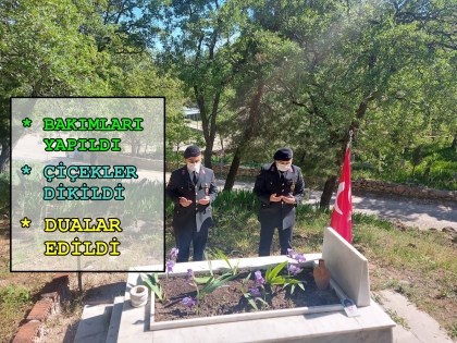 JANDARMADAN ŞEHİT VE GAZİ MEZARLARINA ANLAMLI ZİYARET