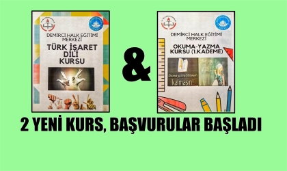 2 YENİ KURS İÇİN KAYITLAR BAŞLADI