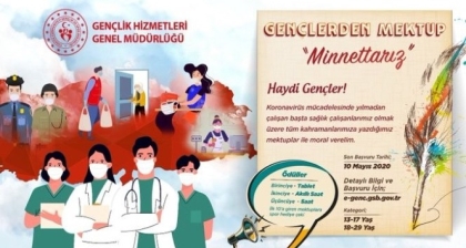 GENÇLERDEN MİNNETTARIZ TEMALI ONLİNE MEKTUP YARIŞMASI