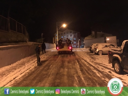 DEMİRCİ BELEDİYESİ SAHADA, METEOROLOJİ'DEN BİR UYARI DAHA !!!