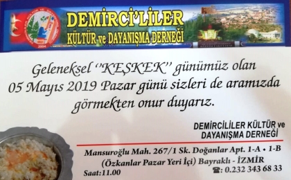 DEMİRCİLİLER PAZAR GÜNÜ BULUŞUYOR