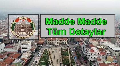 MANİSA VALİLİĞİNDEN ÖNEMLİ AÇIKLAMA