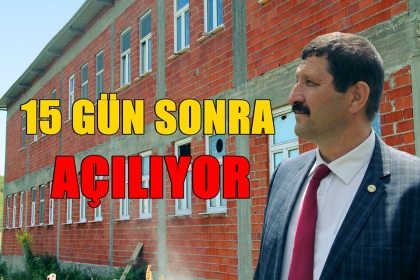 YATIRIM, 15 GÜN SONRA TAMAMLANIYOR
