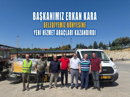 BELEDİYEMİZ ARAÇ FİLOSU GÜÇLENİYOR.