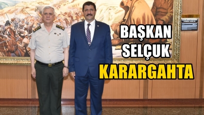 BAŞKAN SELÇUK, KARA KUVVETLERİ KOMUTANI ORGENERAL ÜMİT DÜNDAR'I ZİYARET ETTİ.