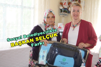 YENİ DOĞAN BEBEKLERE İLK HEDİYE BAŞKAN'DAN