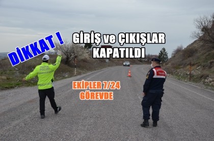 DEMİRCİ'DE POLİS VE JANDARMA İL SINIRINDA