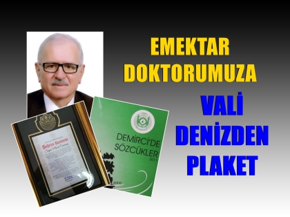  EMEKTAR DOKTORUMUZ ERSÖNMEZ'E PLAKET