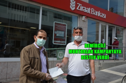 MUHTARLAR, MİLLİ DAYANIŞMA KAMPANYASINA DESTEK VERDİ