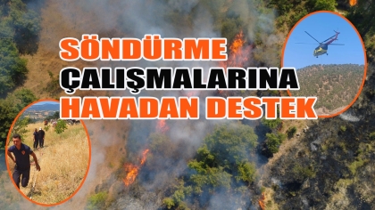 DEMİRCİ’DE YANGINA EKİPLERDEN HIZLI MÜDAHALE