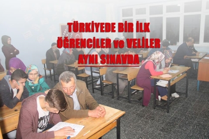  VELİLER, ÇOCUKLARI İLE SINAVDA TER DÖKTÜ