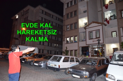 DEMİRCİ'DE BALKONDA SPOR ETKİNLİĞİ