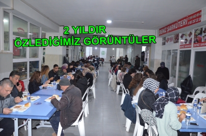 İLK ORUÇLAR AÇILDI, İFTARA YOĞUN KATILIM