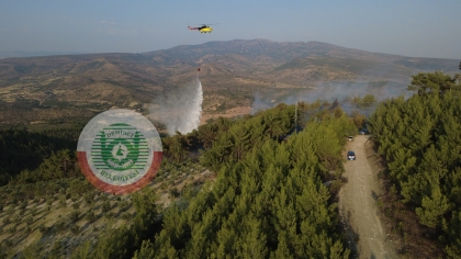  DEMİRCİ'DE ORMAN YANGINI