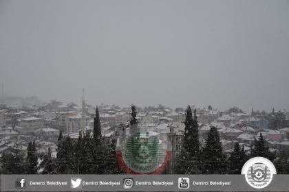 KAR YAĞDI, DEMİRCİ BEYAZA BÜRÜNDÜ.