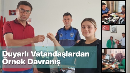 DEMİRCİ’DE BULUNTU ALTINLAR ZABITA TARAFINDAN SAHİPLERİNE TESLİM EDİLDİ.