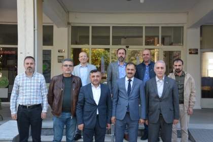 BAŞKAN KARA, HSK ÜYESİ BİLAL TEMEL VE BERABERİNDEKİ HEYETİ MİSAFİR ETTİ