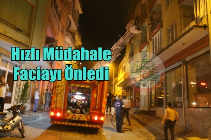 YANGIN İHBARI, EKİPLERİ HAREKETE GEÇİRDİ