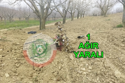 DEMİRCİ'DE ÇAPA MOTORU KAZASI