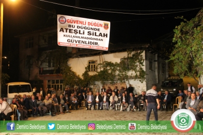 ​BU DÜĞÜN GÜVENLİ DÜĞÜN, DEMİRCİ'DE UYGULAMA BAŞLADI