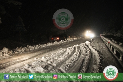 DEMİRCİ'DE YAĞMUR, YÜKSEKLERDE KAR. BU FOTOĞRAFLARA BAKMALISINIZ