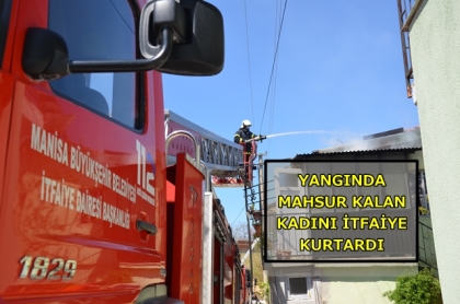 DEMİRCİ'DE EV YANGINI