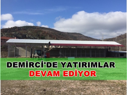 DEMİRCİ BELEDİYESİ ÇALIŞIYOR, YATIRIMLAR DEVAM EDİYOR