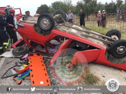 TRAFİK KAZASI, 4 YARALI