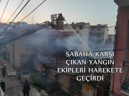 DEMİRCİ'DE EV YANGINI