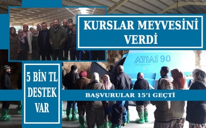 ÇİFTÇİLER İÇİN, 5 BİN LİRA DESTEKLİ KURS