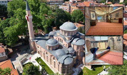 KARİYE CAMİİ’NİN HALILARI DEMİRCİ’DE DOKUNDU