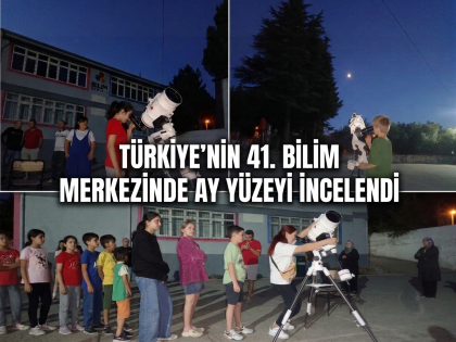 DEMİRCİ’DE GÖKYÜZÜ MERAKLILARI AY YÜZEYİNİ İNCELEDİ