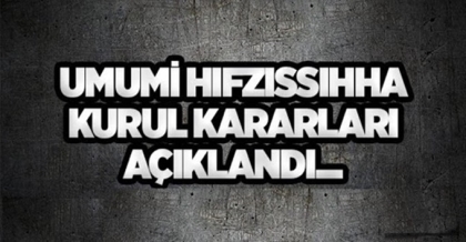 DEMİRCİ İLÇESİ HIFZISSIHHA KURULU KARARLARI