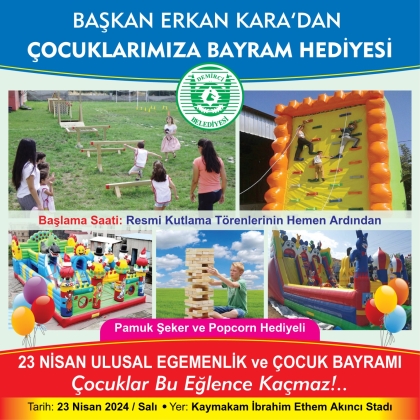 ​23 NİSAN’DA DEMİRCİ’DE BAYRAM COŞKUSU YAŞANACAK