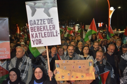 DEMİRCİ’DE GAZZE KARARLILIK YÜRÜYÜŞÜ
